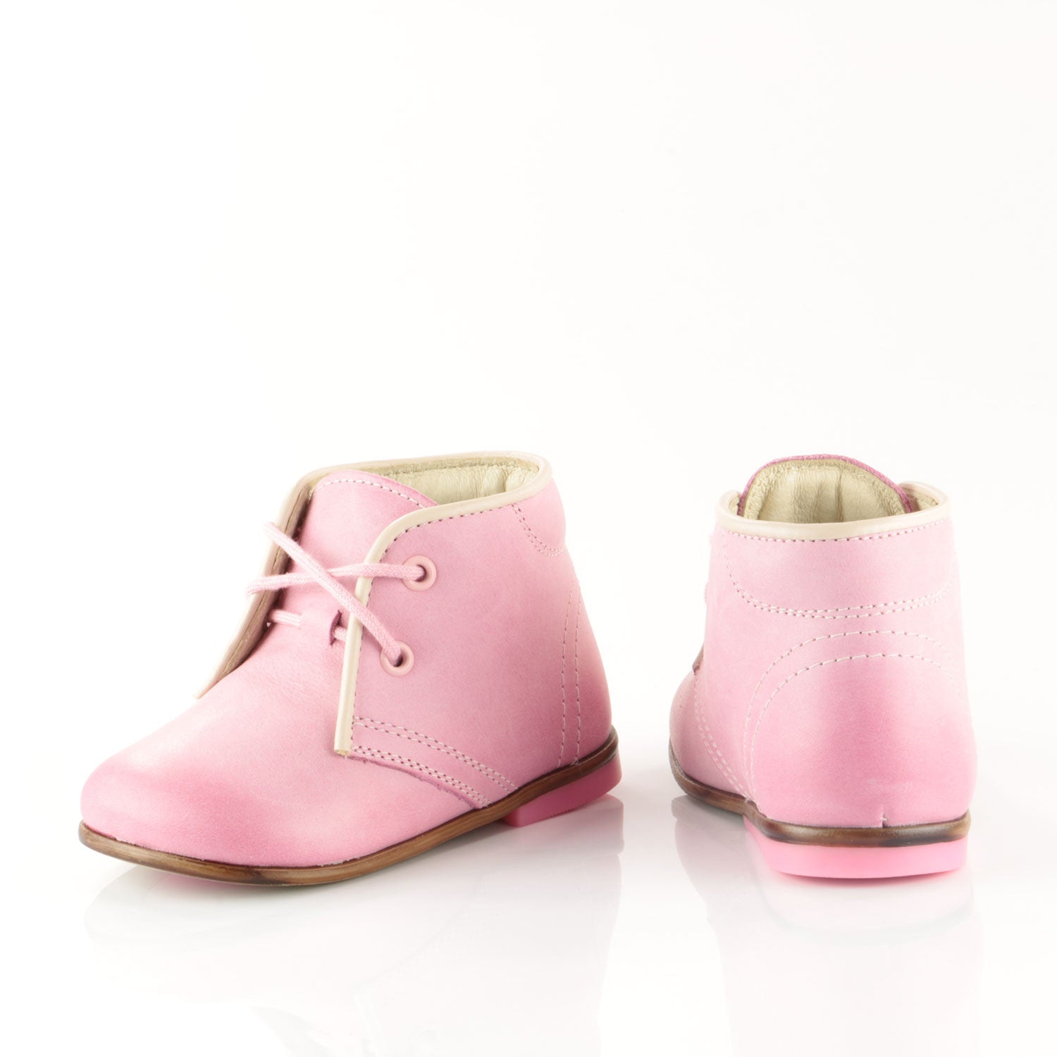 (2195-14) Emel Pink Thomas Heel Lace Up Shoes - MintMouse (Unicorner Concept Store)