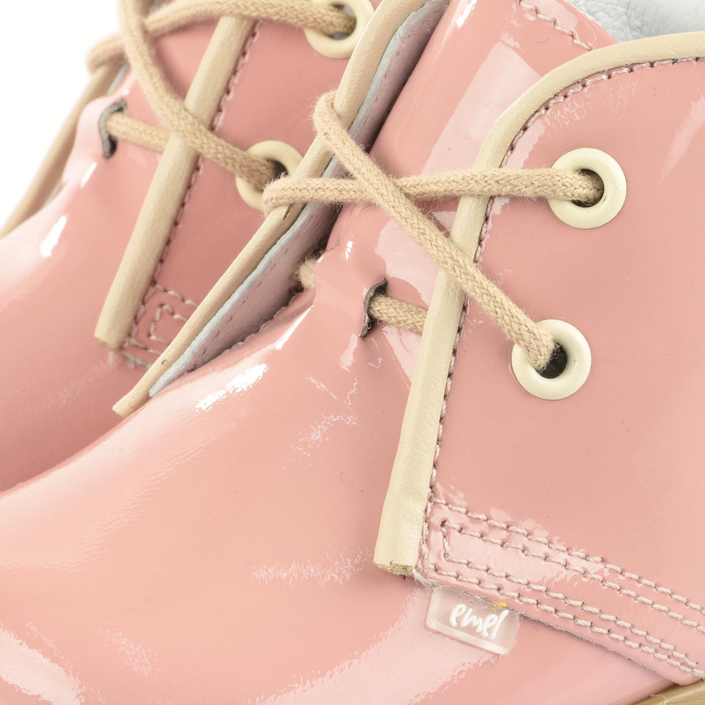 (2393-5) Emel Pink Laque Lace Up Shoes - MintMouse (Unicorner Concept Store)