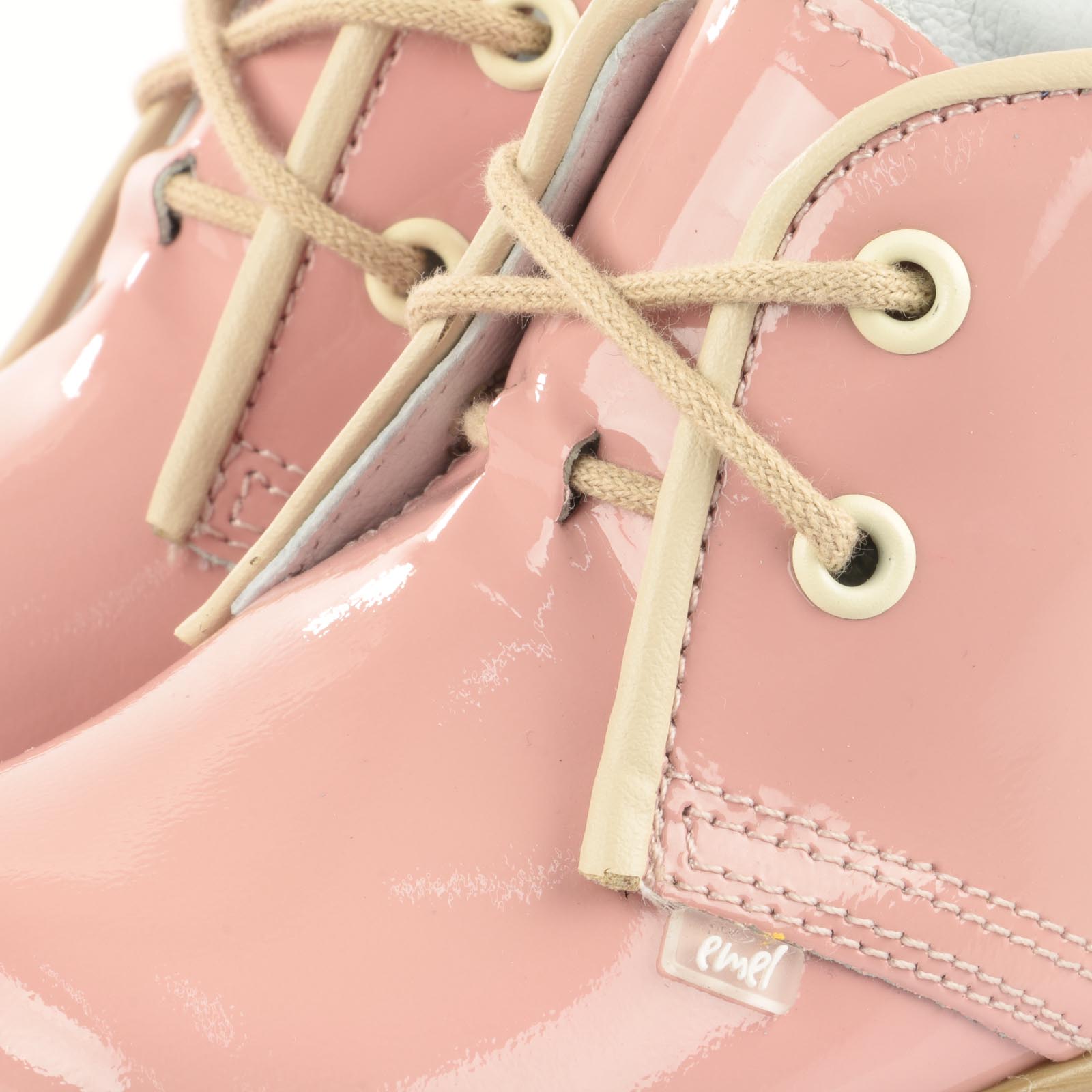 (2393-5) Emel Pink Laque Lace Up Shoes - MintMouse (Unicorner Concept Store)