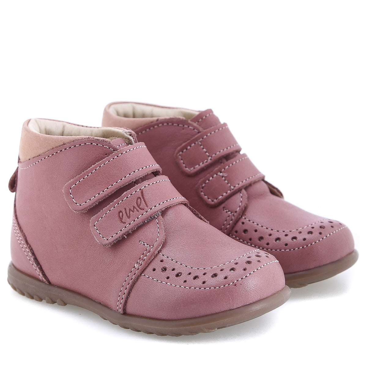 (E2439B-7) Emel first shoes pink velcro - MintMouse (Unicorner Concept Store)