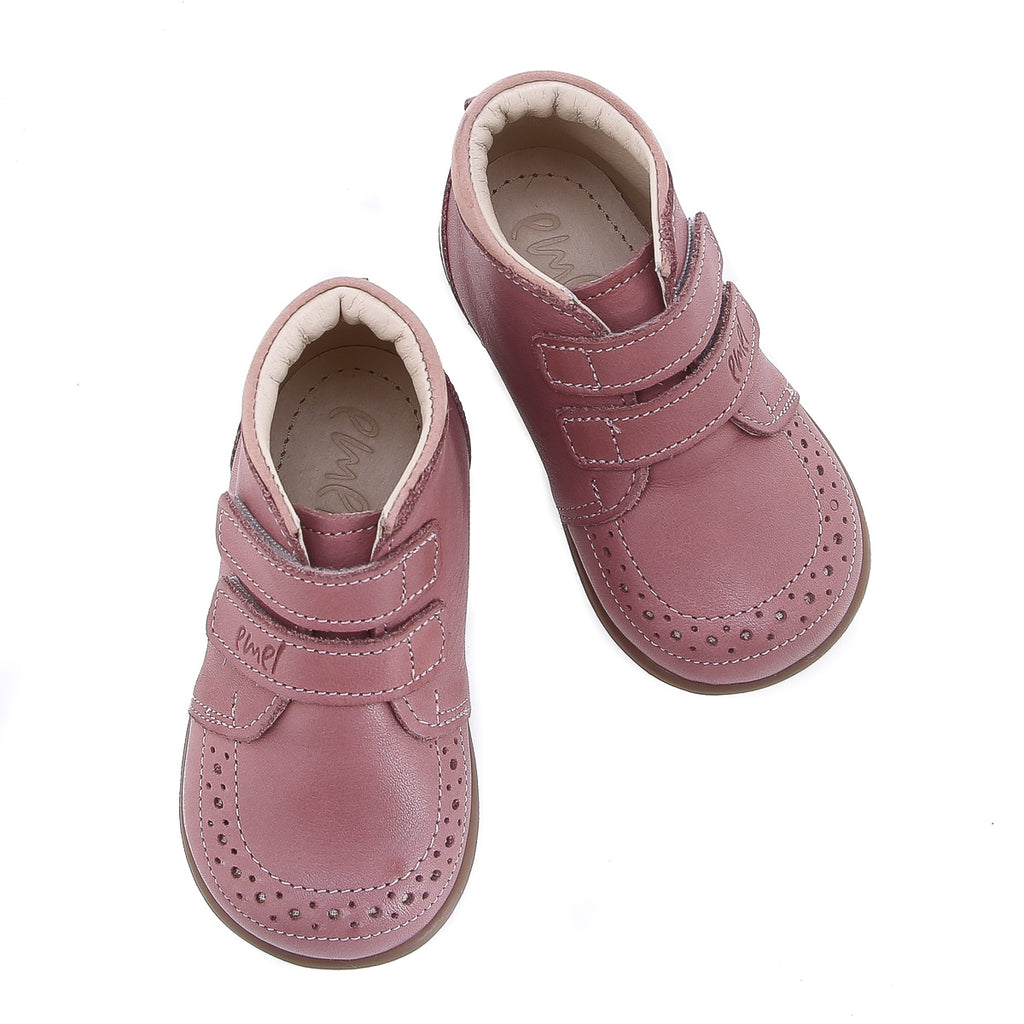 (E2439B-7) Emel first shoes pink velcro - MintMouse (Unicorner Concept Store)