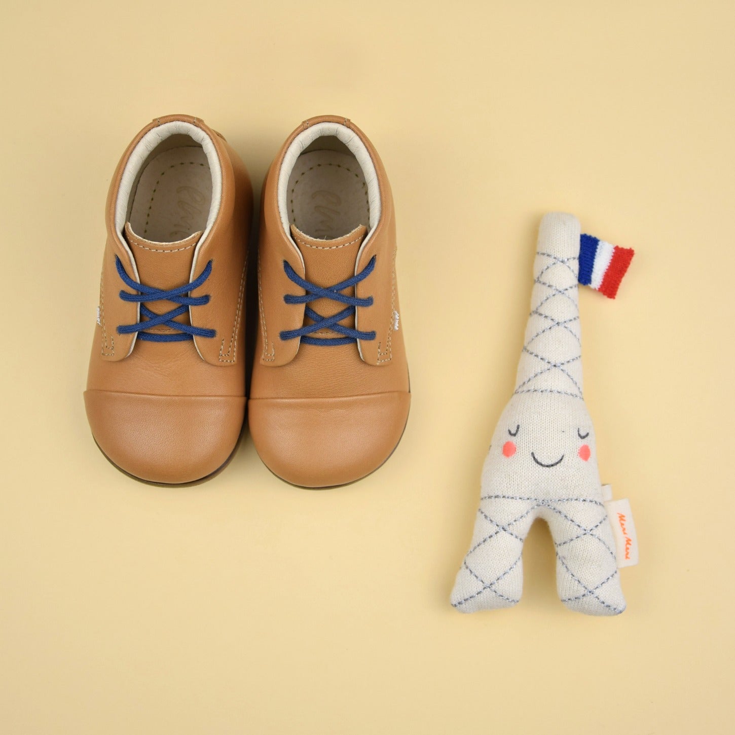 (1427-6) Emel classic first shoes cognac - MintMouse (Unicorner Concept Store)