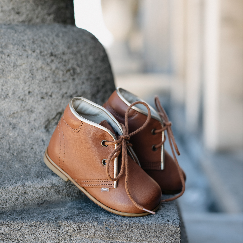 (2195-64) Emel classic first shoes brown gold - MintMouse (Unicorner Concept Store)