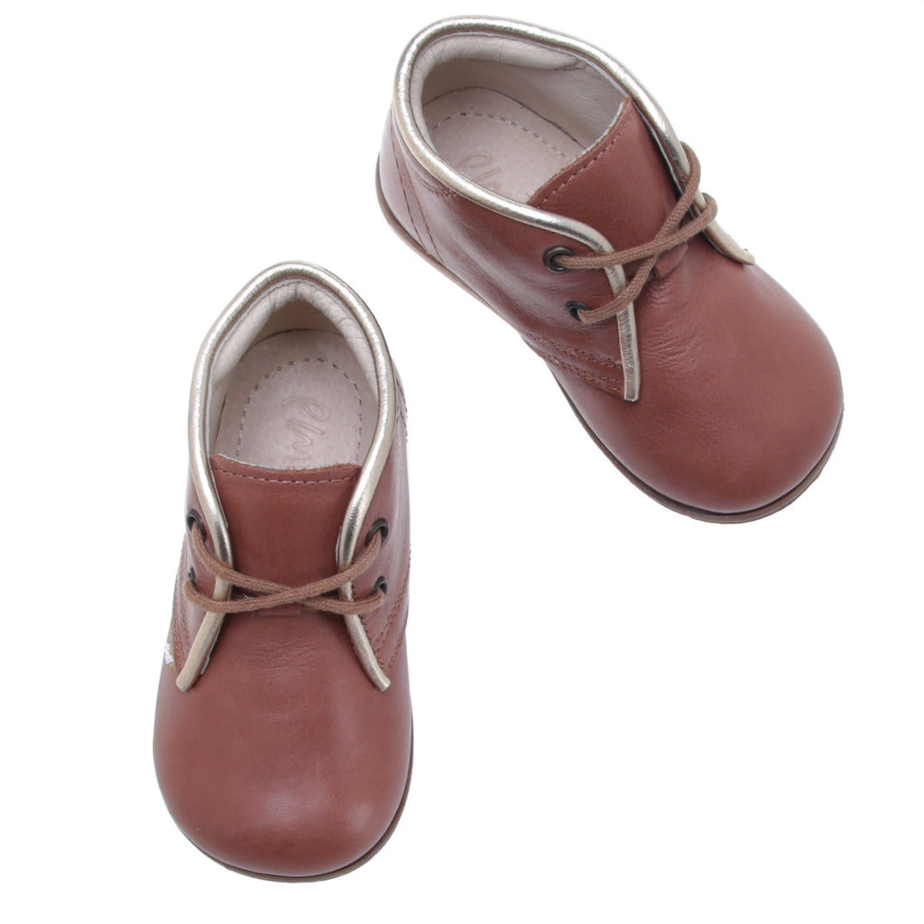 (2195-64) Emel classic first shoes brown gold - MintMouse (Unicorner Concept Store)