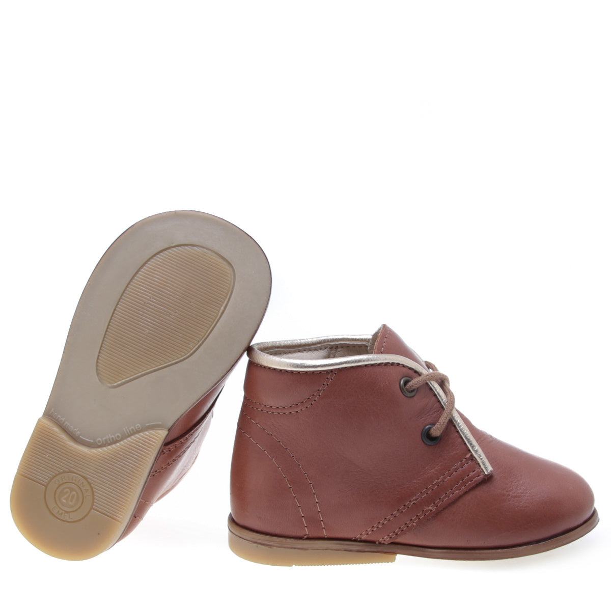 (2195-64) Emel classic first shoes brown gold - MintMouse (Unicorner Concept Store)