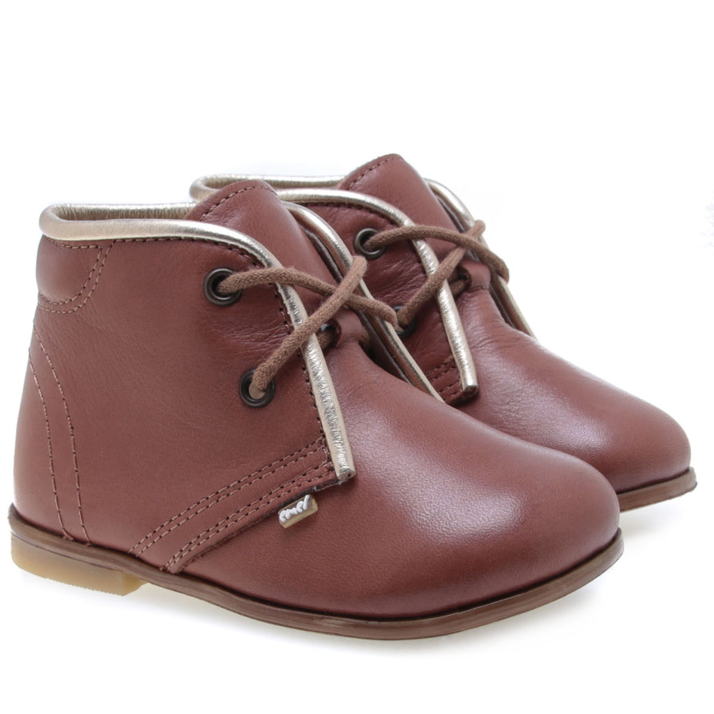 (2195-64) Emel classic first shoes brown gold - MintMouse (Unicorner Concept Store)