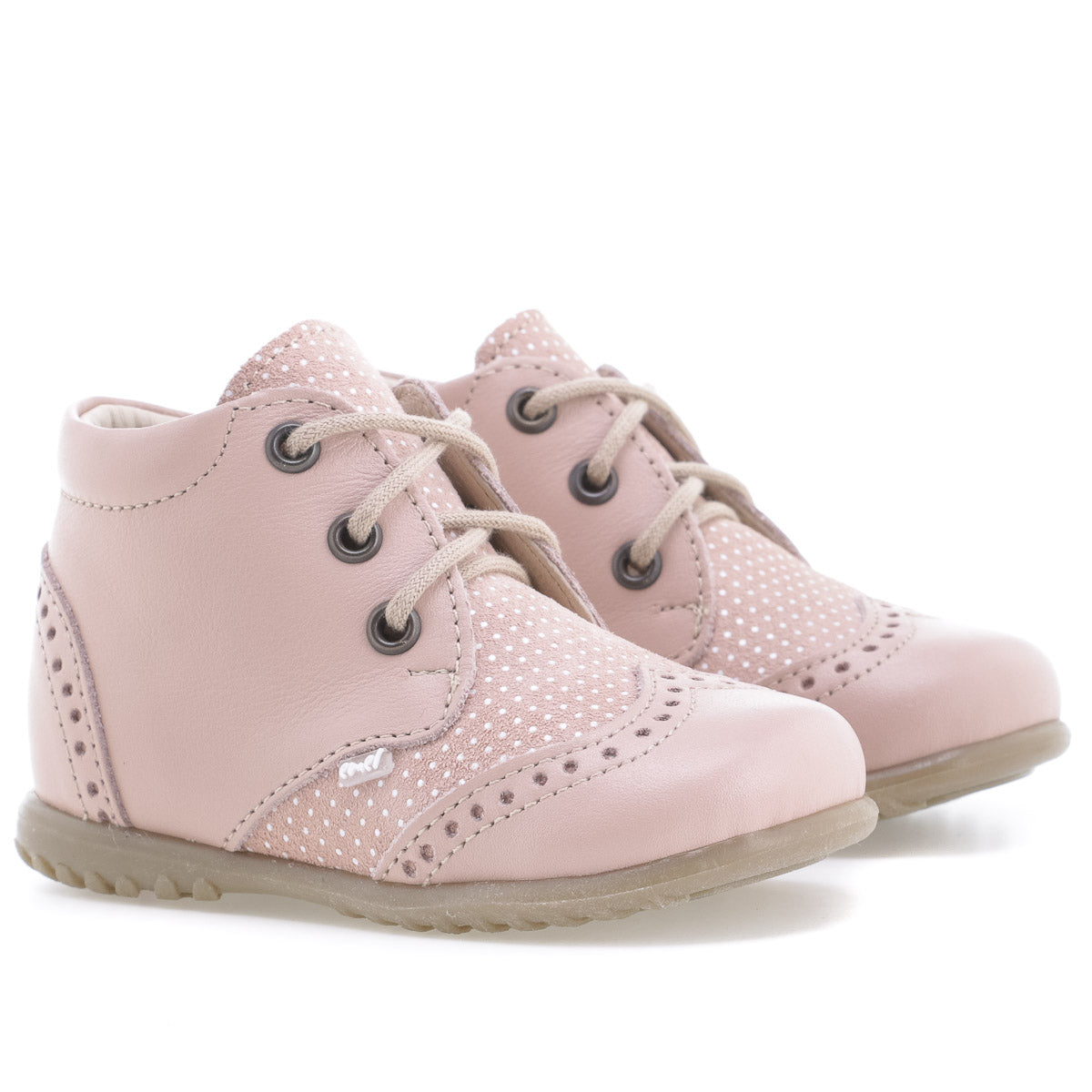 (1437B-6) Emel first shoes brogue pink polka dots - MintMouse (Unicorner Concept Store)