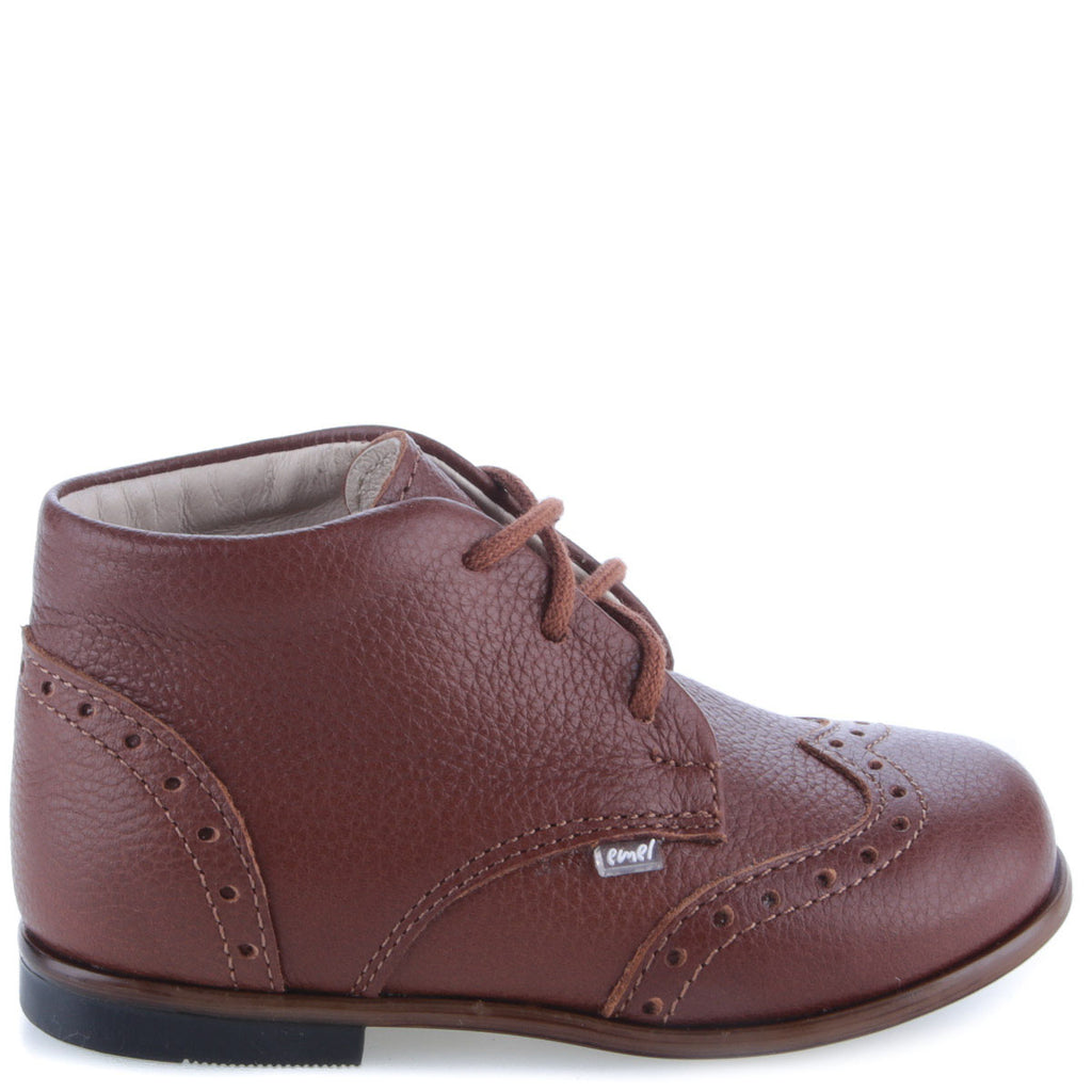 (1432A-11) Emel classic first shoes Brown brogue - MintMouse (Unicorner Concept Store)