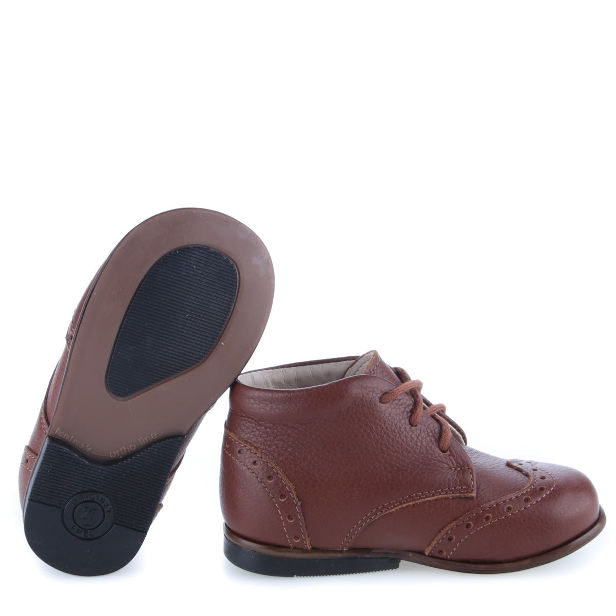 (1432A-11) Emel classic first shoes Brown brogue - MintMouse (Unicorner Concept Store)