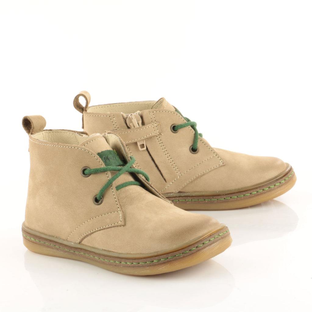 (2621-3) Emel beige Lace Up shoes with zipper - MintMouse (Unicorner Concept Store)