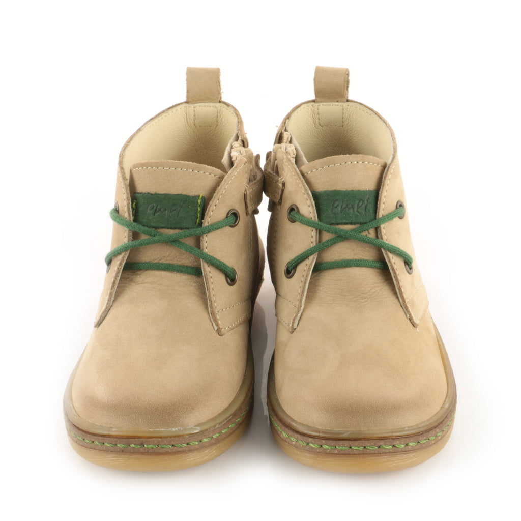 (2621-3) Emel beige Lace Up shoes with zipper - MintMouse (Unicorner Concept Store)