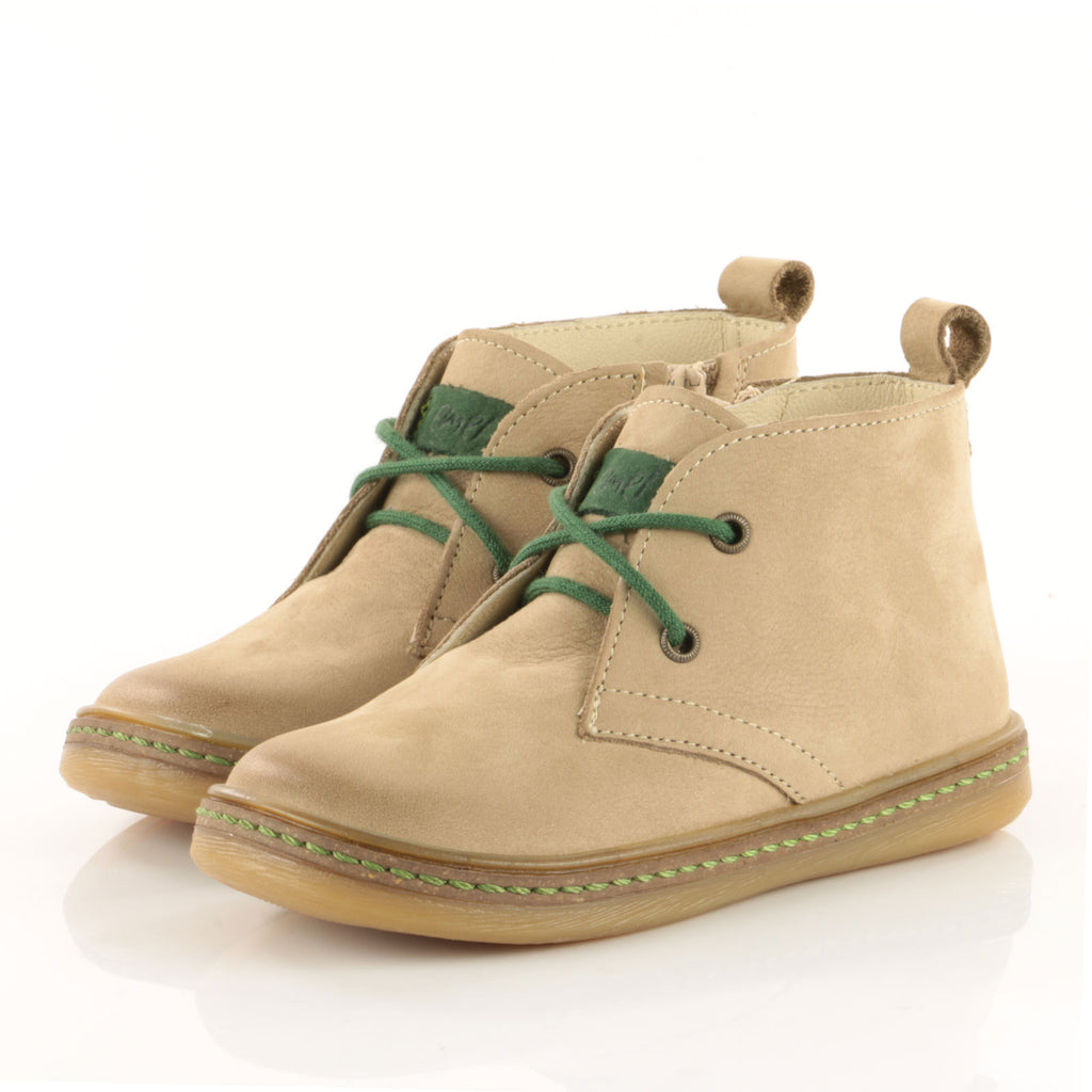 (2621-3) Emel beige Lace Up shoes with zipper - MintMouse (Unicorner Concept Store)