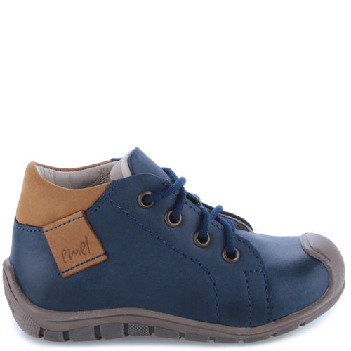 (2388G-6N) Blue Lace Up Trainers with bumper - MintMouse (Unicorner Concept Store)
