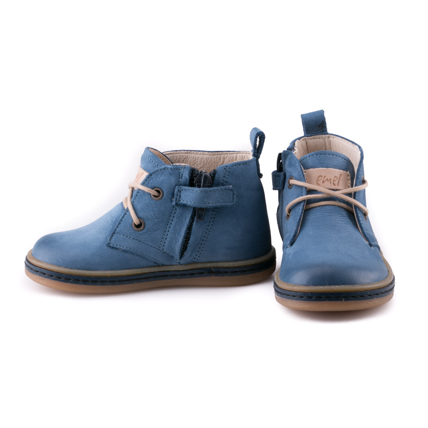 (2621-5) Emel Blue Lace Up Trainers with zipper - MintMouse (Unicorner Concept Store)