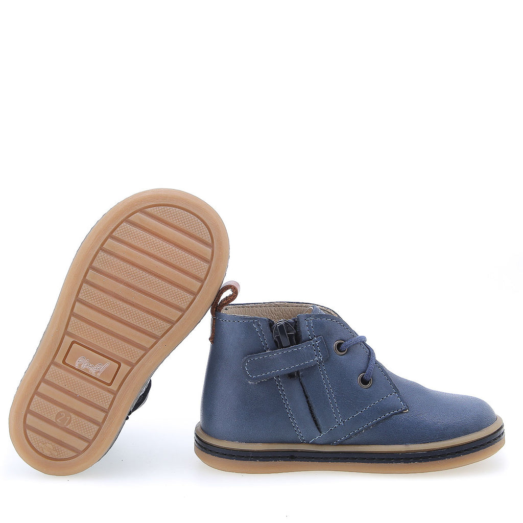 (2621A-23) Emel Blue lace-up shoes with zipper - MintMouse (Unicorner Concept Store)