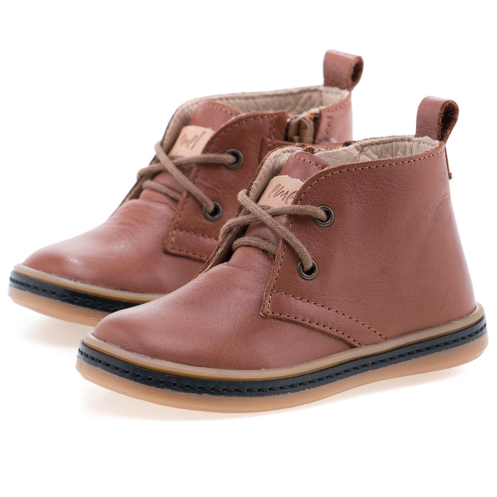 (2621A-12) Emel brown lace-up shoes with zipper - MintMouse (Unicorner Concept Store)