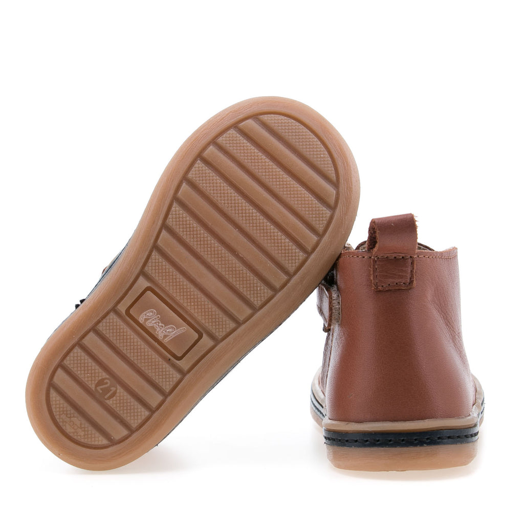 (2621A-12) Emel brown lace-up shoes with zipper - MintMouse (Unicorner Concept Store)