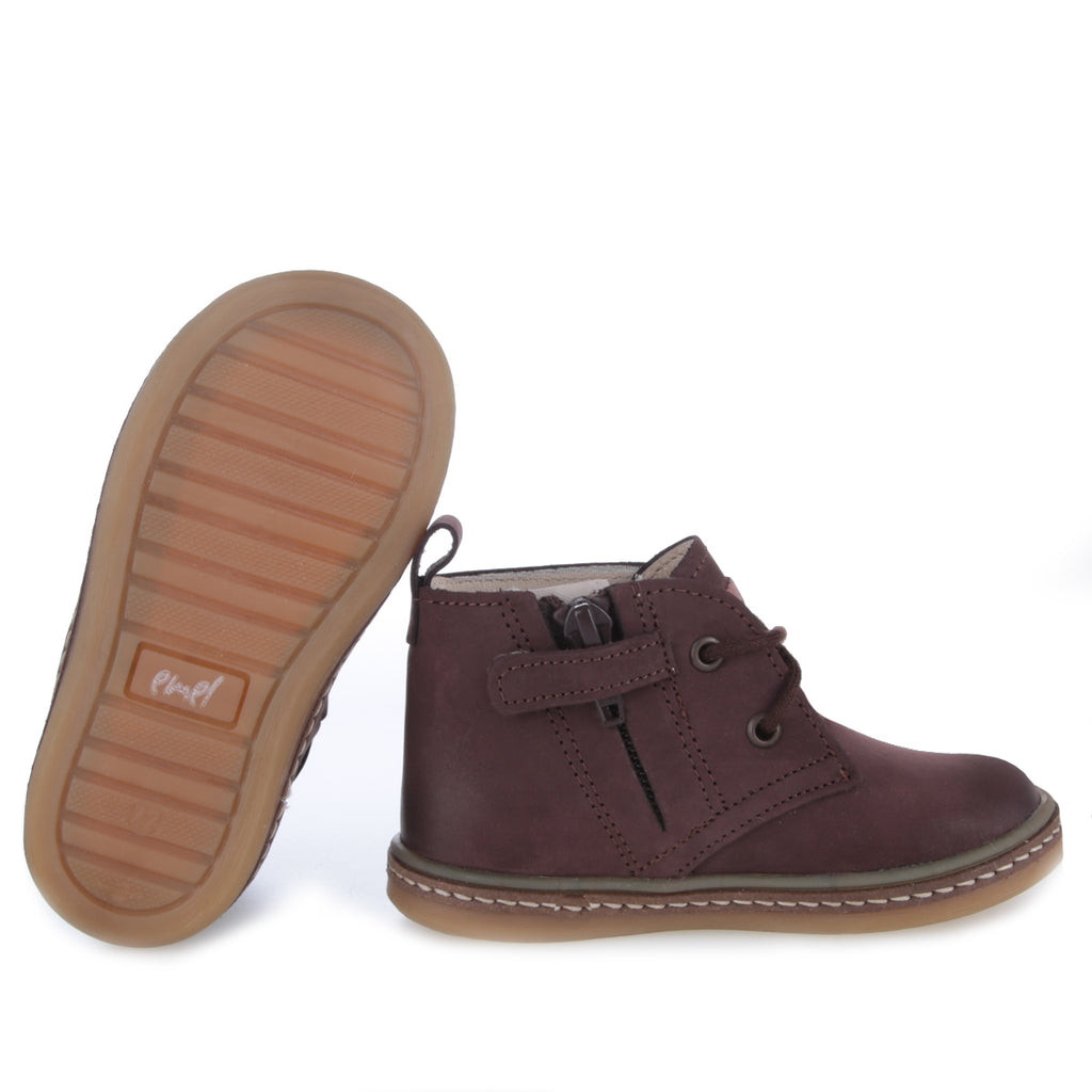 (2621A-27) Emel Brown lace-up shoes with zipper - MintMouse (Unicorner Concept Store)