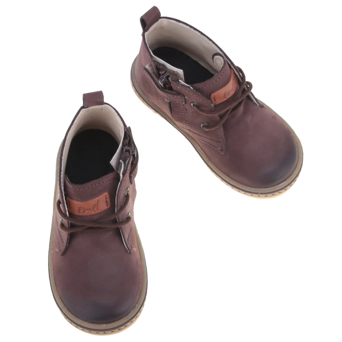 (2621A-27) Emel Brown lace-up shoes with zipper - MintMouse (Unicorner Concept Store)