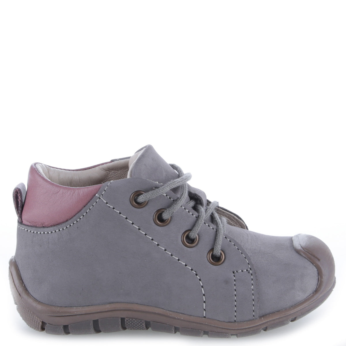 (2388G-5N) Grey Lace Up Trainers with bumper - MintMouse (Unicorner Concept Store)