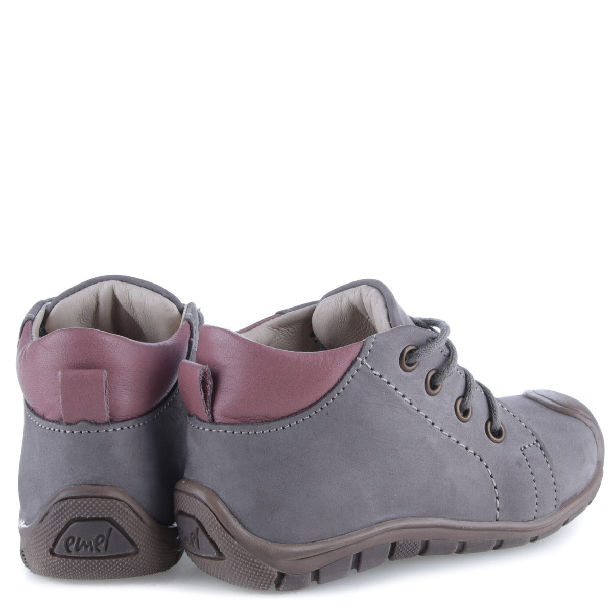 (2388G-5N) Grey Lace Up Trainers with bumper - MintMouse (Unicorner Concept Store)