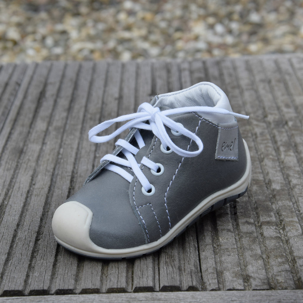 (2388-1) Taupe Lace Up Trainers with bumper - MintMouse (Unicorner Concept Store)