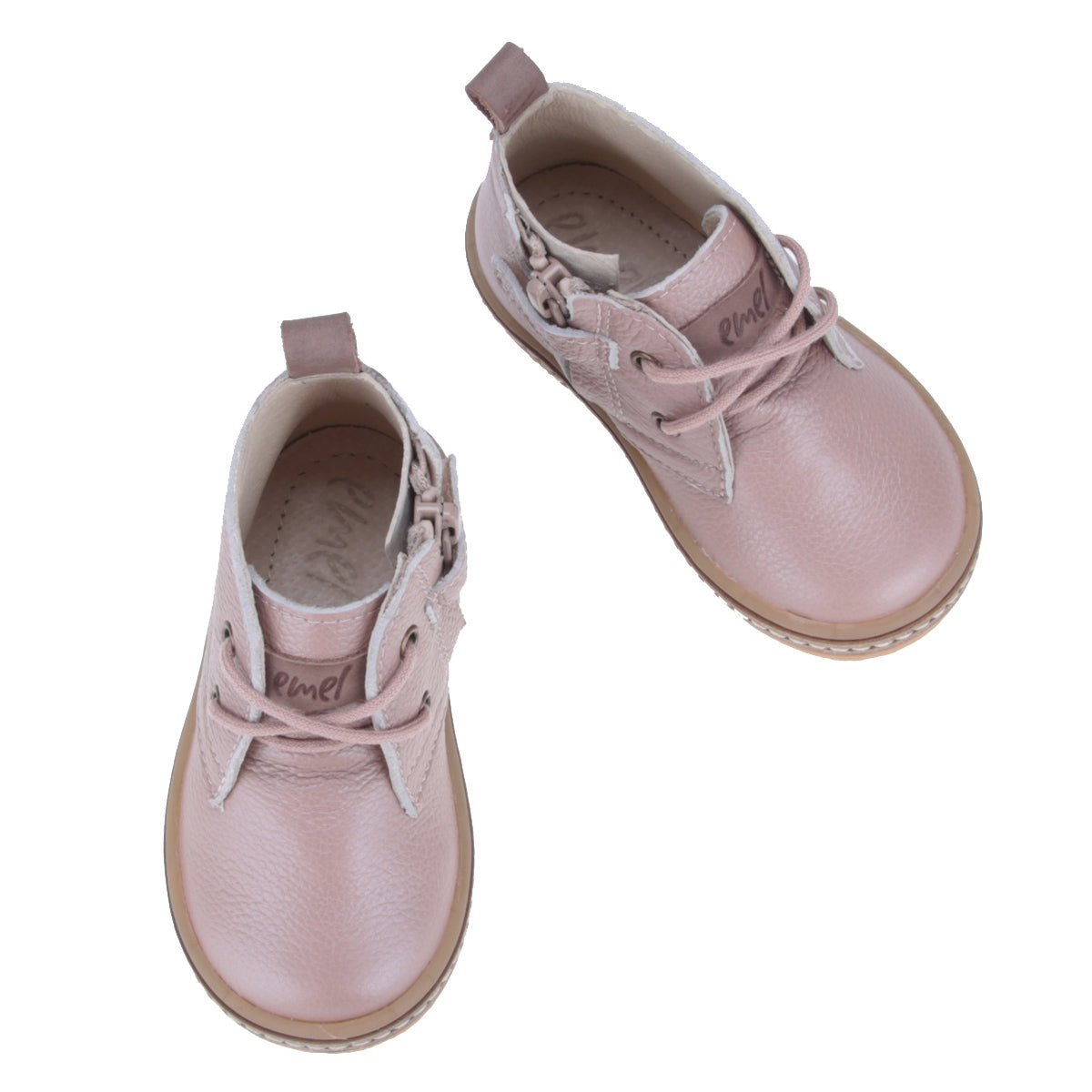 (2621A-25) Emel Pink lace-up shoes with zipper - MintMouse (Unicorner Concept Store)