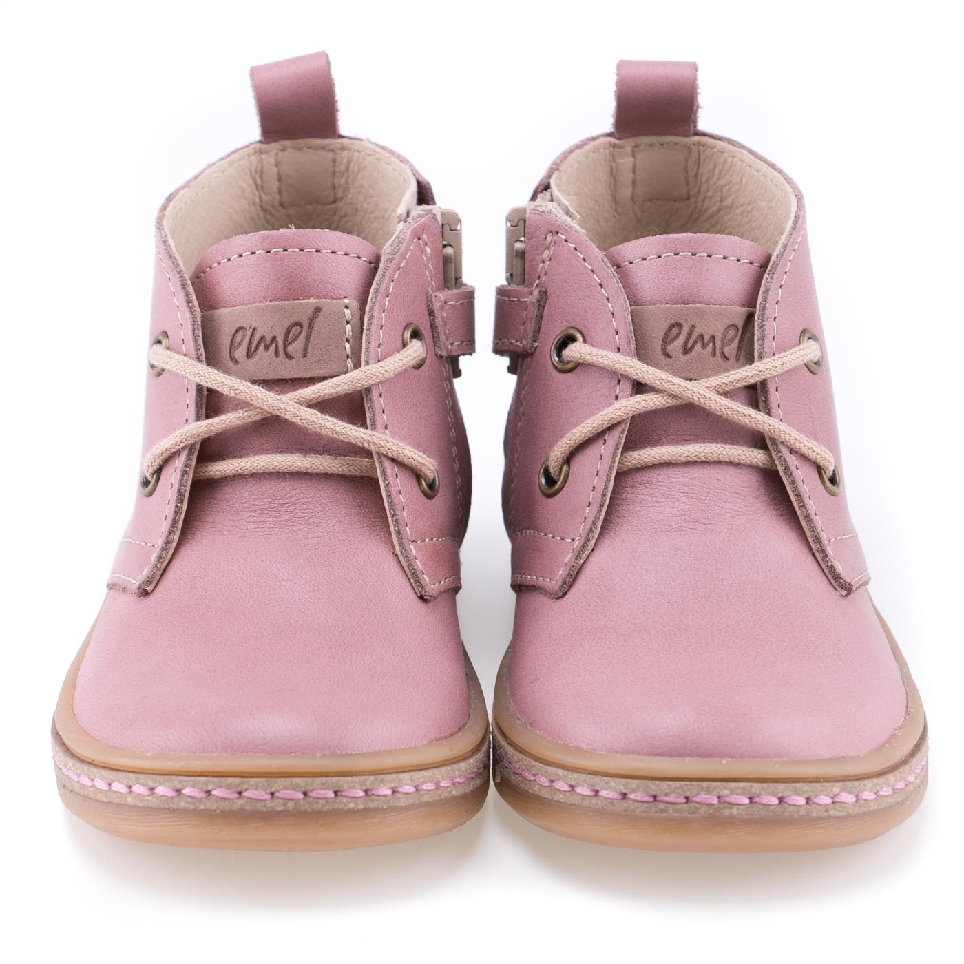 (2621A-11) Emel dirty pink lace-up shoes with zipper - MintMouse (Unicorner Concept Store)
