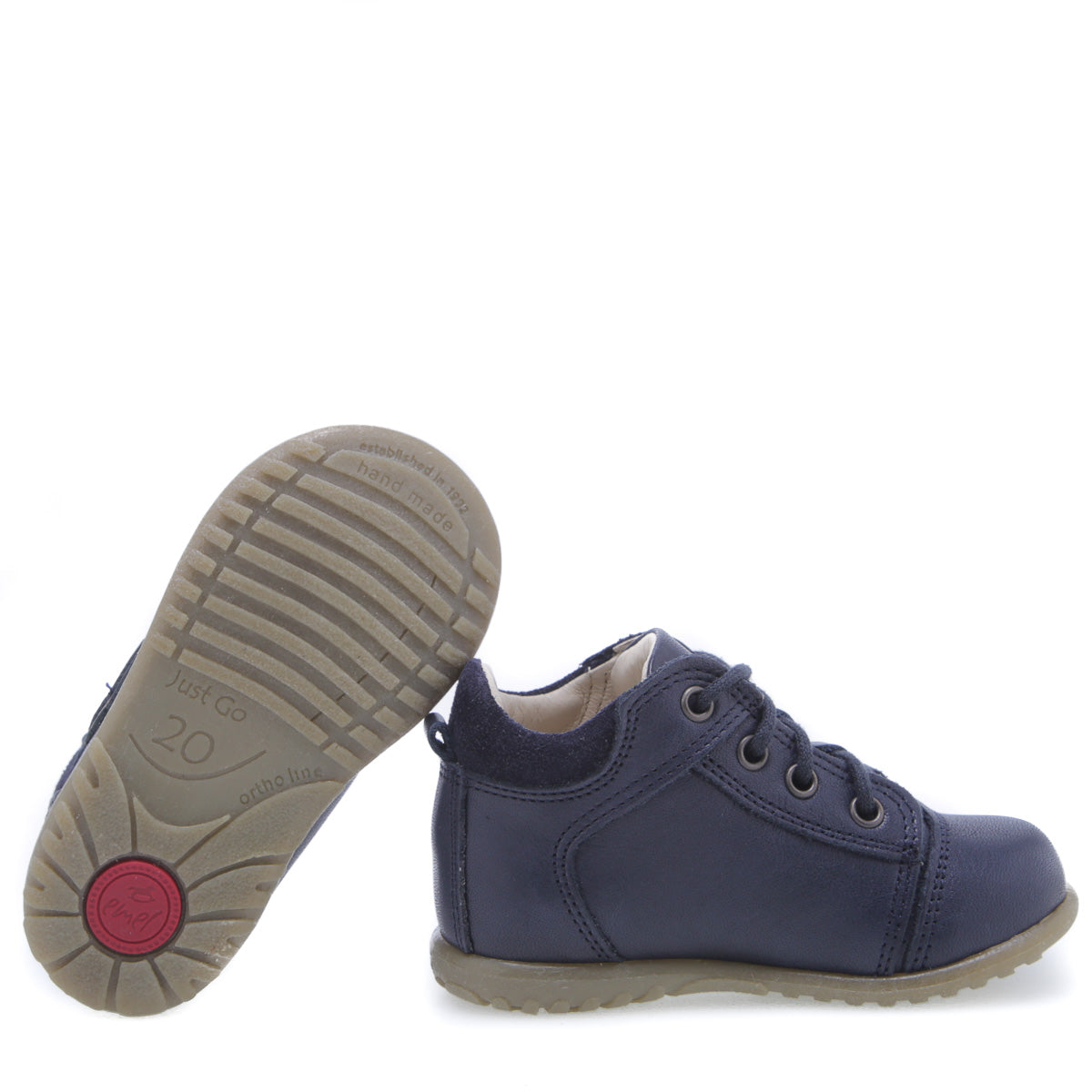 (2069E-7) Emel Lace Up First Shoes navy heart - MintMouse (Unicorner Concept Store)