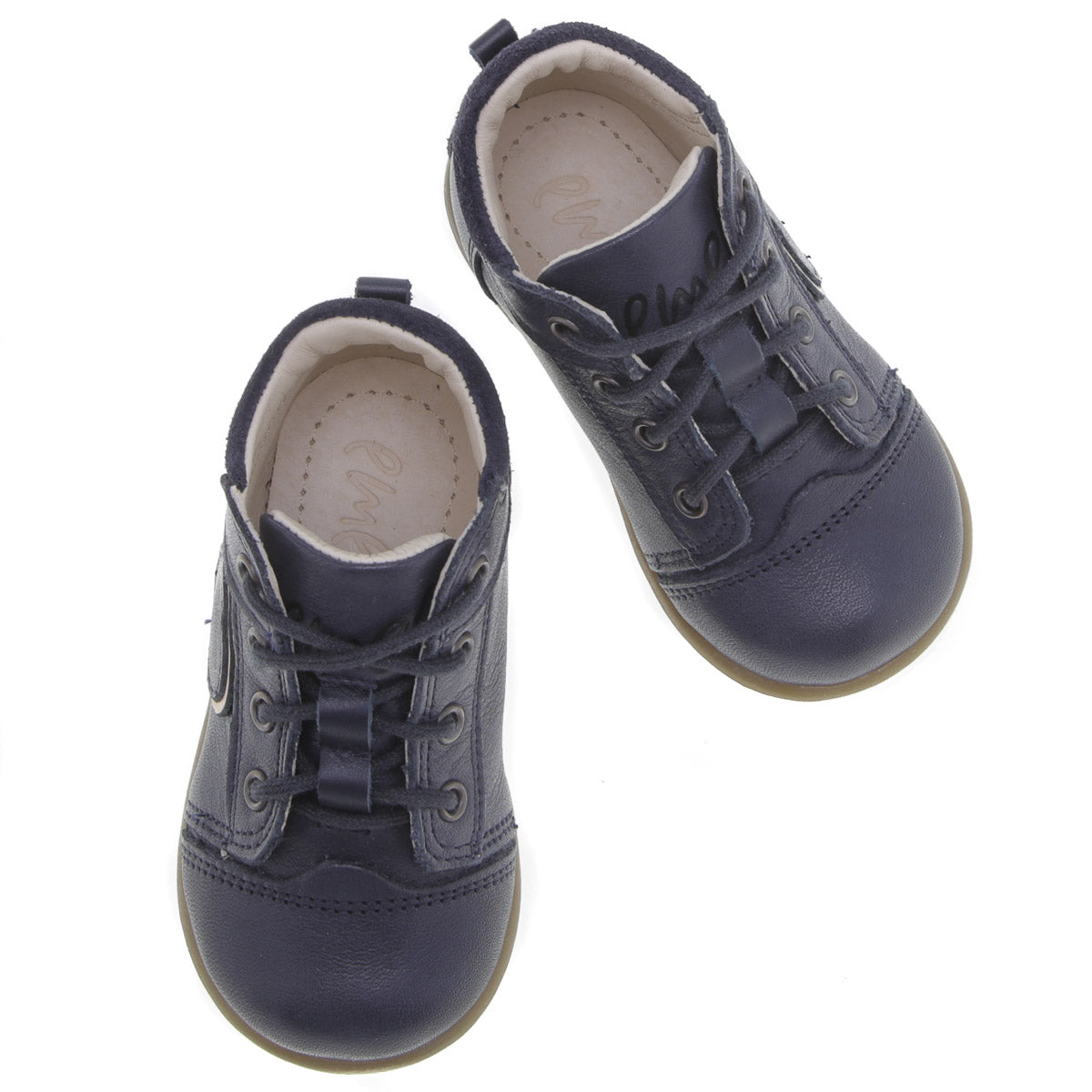 (2069E-7) Emel Lace Up First Shoes navy heart - MintMouse (Unicorner Concept Store)