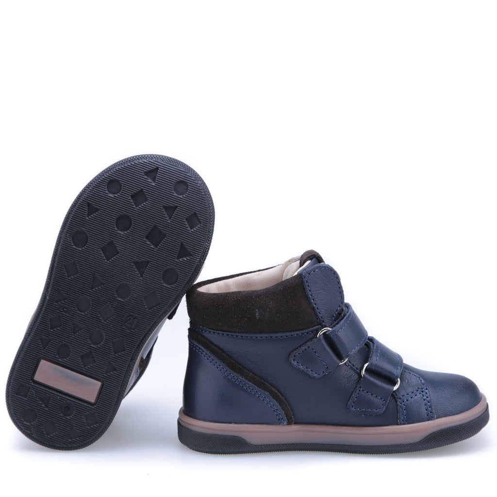 (2729A-4) Emel Blue Velcro Trainers - MintMouse (Unicorner Concept Store)