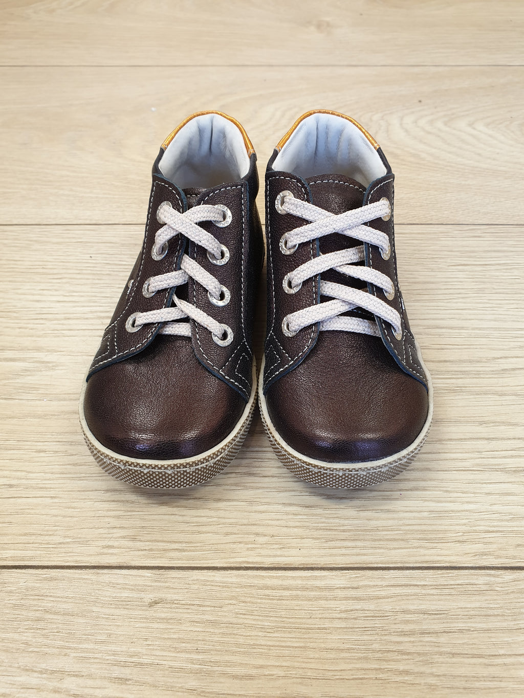 (2591-3) Brown shiny Lace Up Trainers - MintMouse (Unicorner Concept Store)