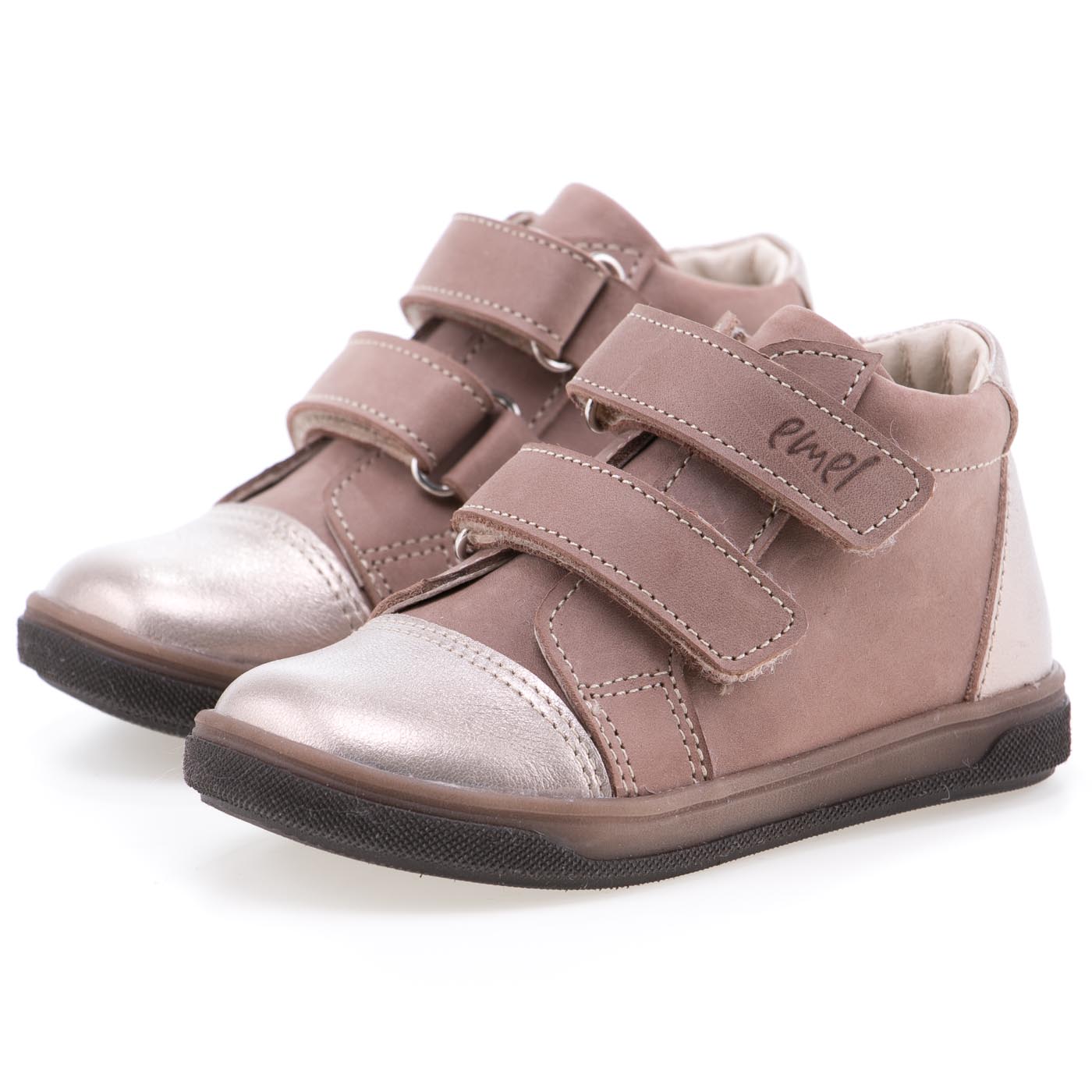 (2675-8) Emel shoes velcro brown shiny - MintMouse (Unicorner Concept Store)