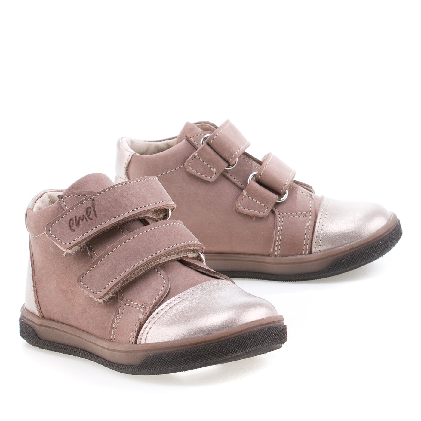 (2675-8) Emel shoes velcro brown shiny - MintMouse (Unicorner Concept Store)