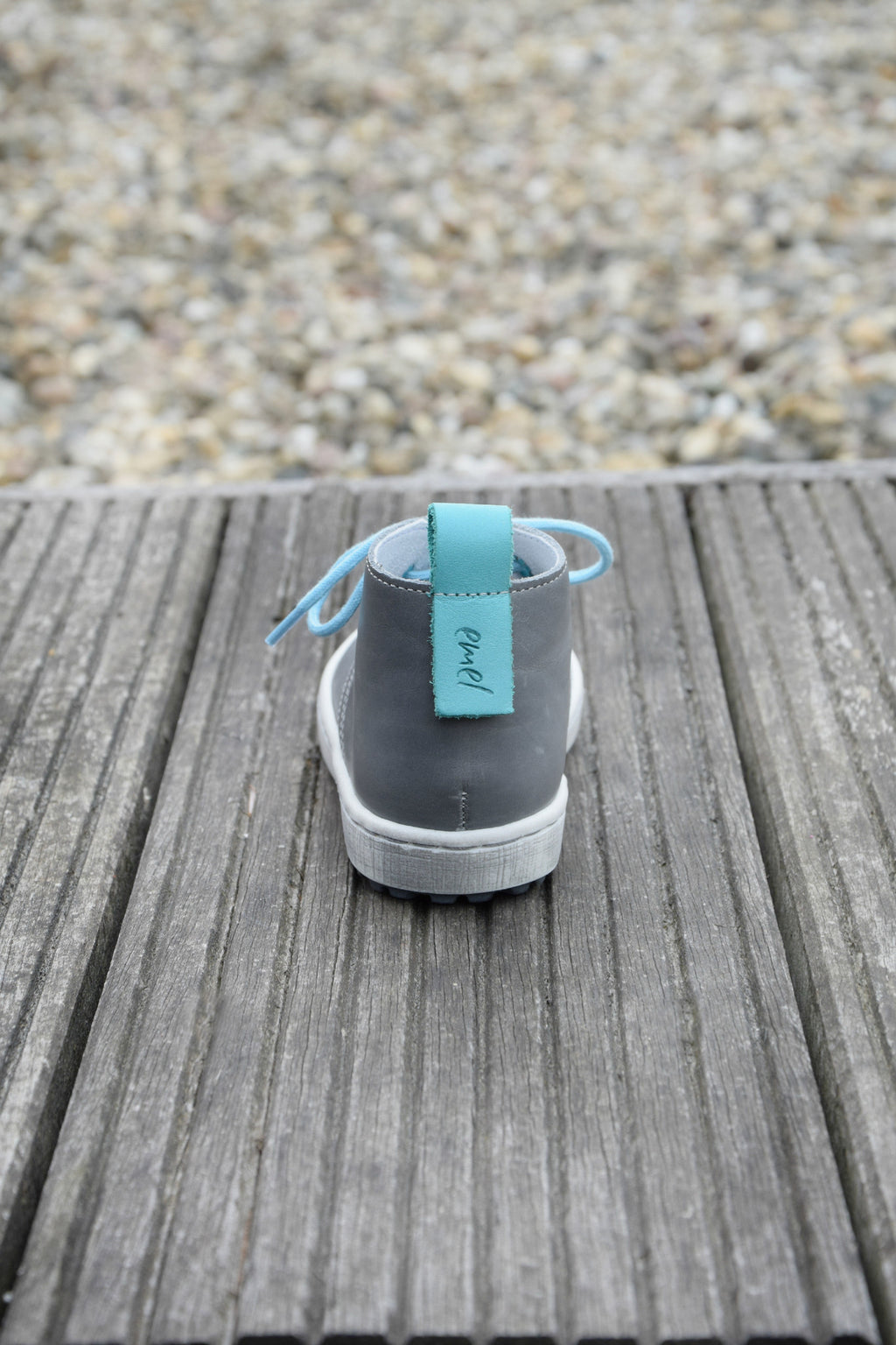 (2150-10) Emel Grey Blue Lace Up Trainers - MintMouse (Unicorner Concept Store)