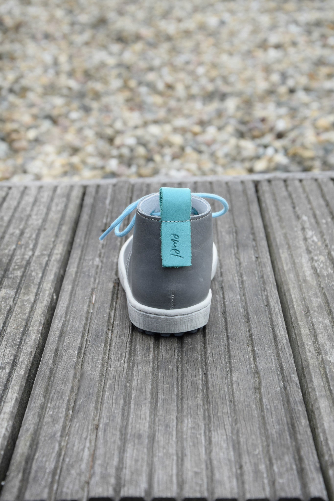 (2150-10) Emel Grey Blue Lace Up Trainers - MintMouse (Unicorner Concept Store)