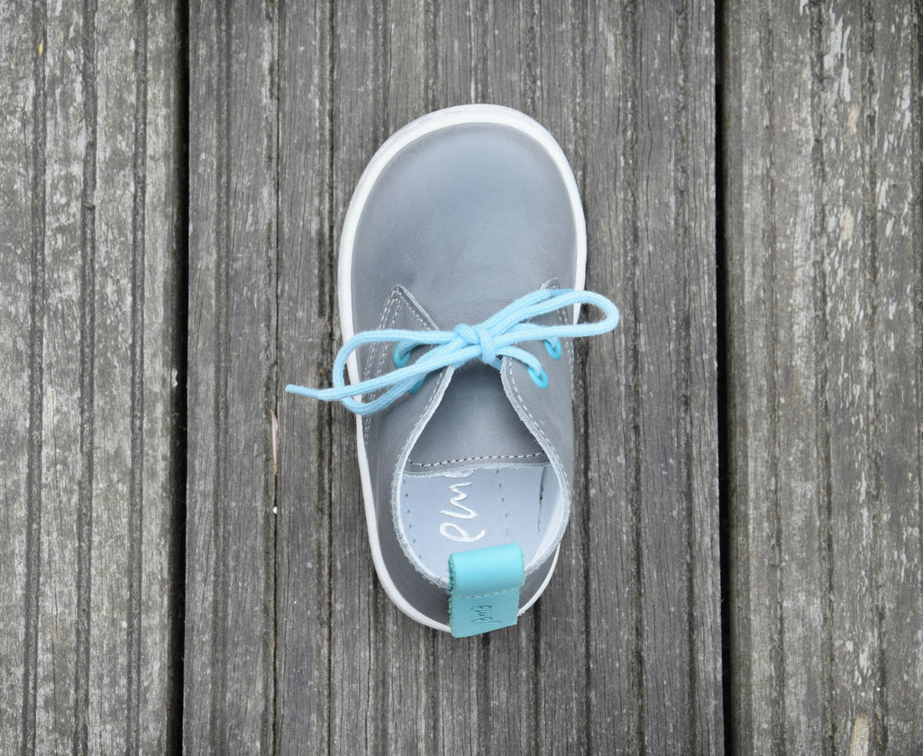 (2150-10) Emel Grey Blue Lace Up Trainers - MintMouse (Unicorner Concept Store)