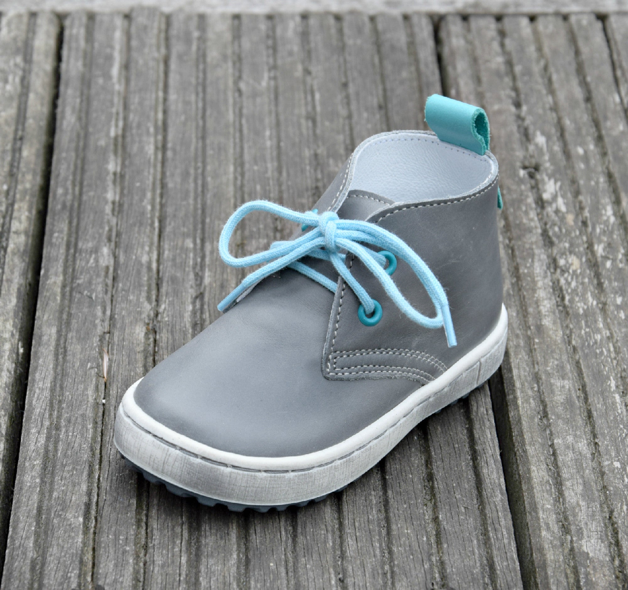 (2150-10) Emel Grey Blue Lace Up Trainers - MintMouse (Unicorner Concept Store)