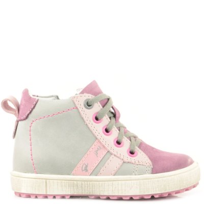 (2636-1) Purple / Grey Lace Up Sneakers with zipper - MintMouse (Unicorner Concept Store)