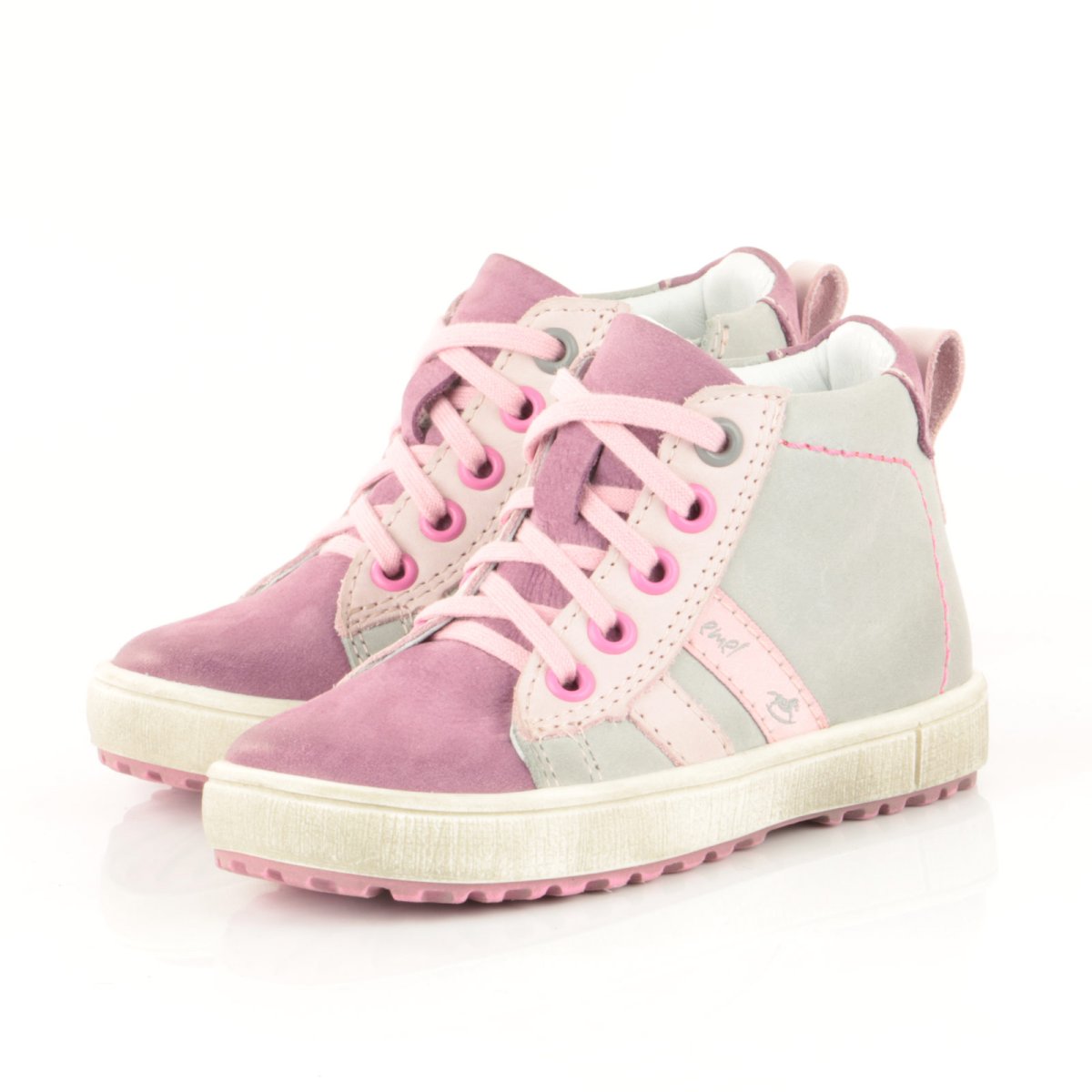 (2636-1) Purple / Grey Lace Up Sneakers with zipper - MintMouse (Unicorner Concept Store)