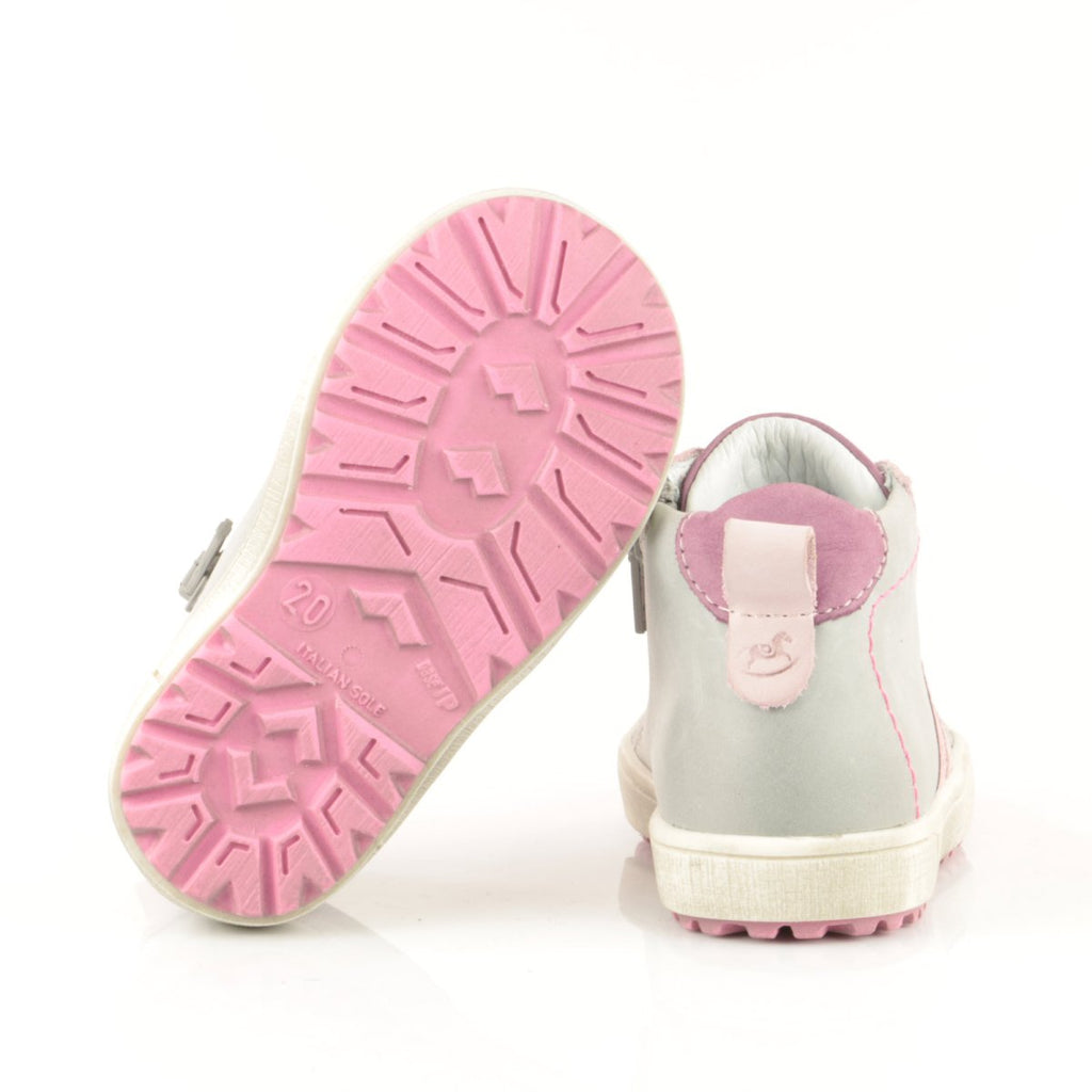 (2636-1) Purple / Grey Lace Up Sneakers with zipper - MintMouse (Unicorner Concept Store)