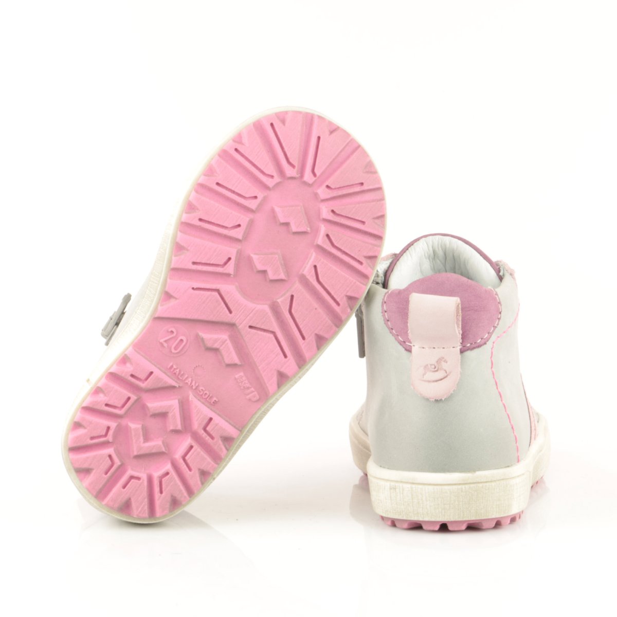 (2636-1) Purple / Grey Lace Up Sneakers with zipper - MintMouse (Unicorner Concept Store)