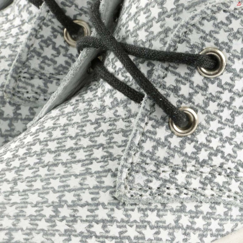 (2284A-1/2291A-1) Emel grey stars Lace Up Trainers - MintMouse (Unicorner Concept Store)