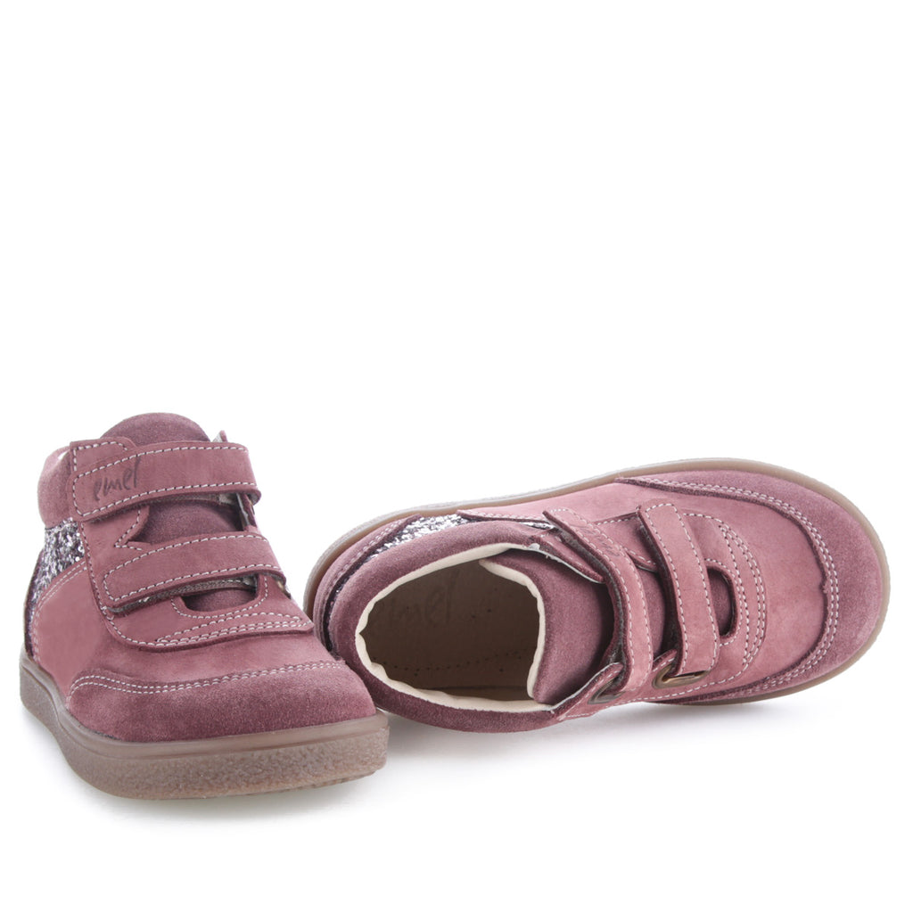 (2754A-3) Emel first velcro shoes - pink glitter - MintMouse (Unicorner Concept Store)