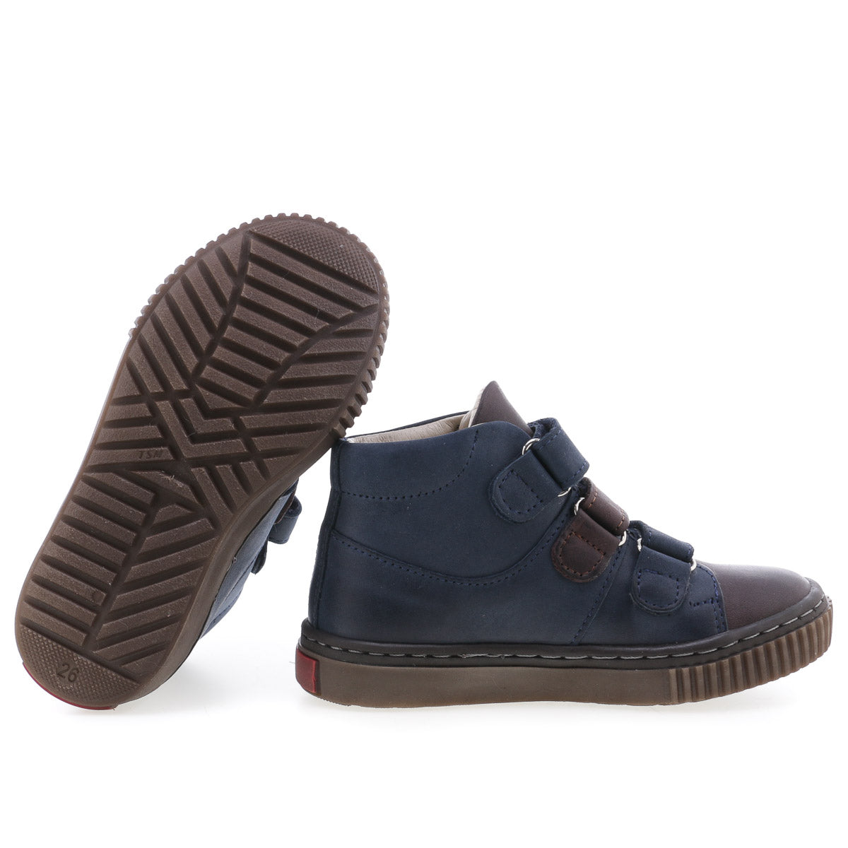 (2699-1) Emel velcro shoes - navy / brown - MintMouse (Unicorner Concept Store)
