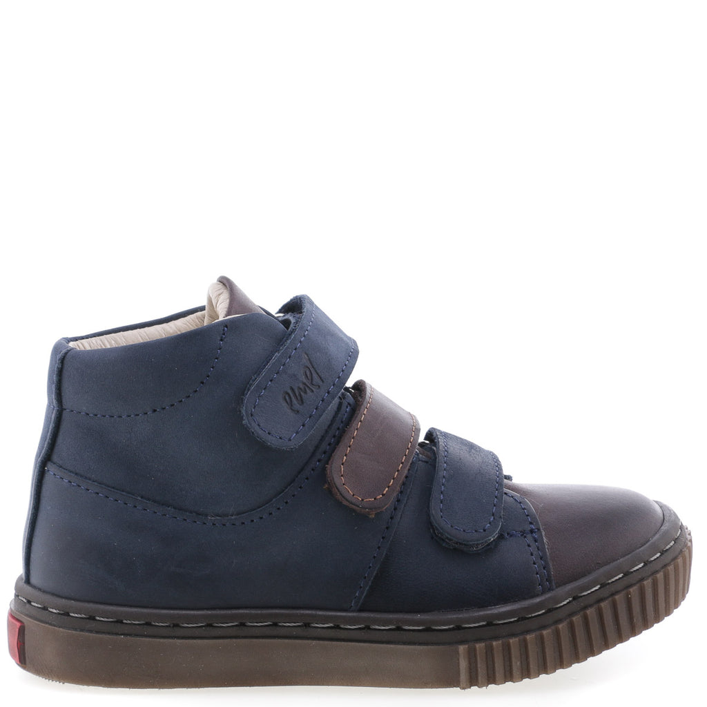 (2699-1) Emel velcro shoes - navy / brown - MintMouse (Unicorner Concept Store)