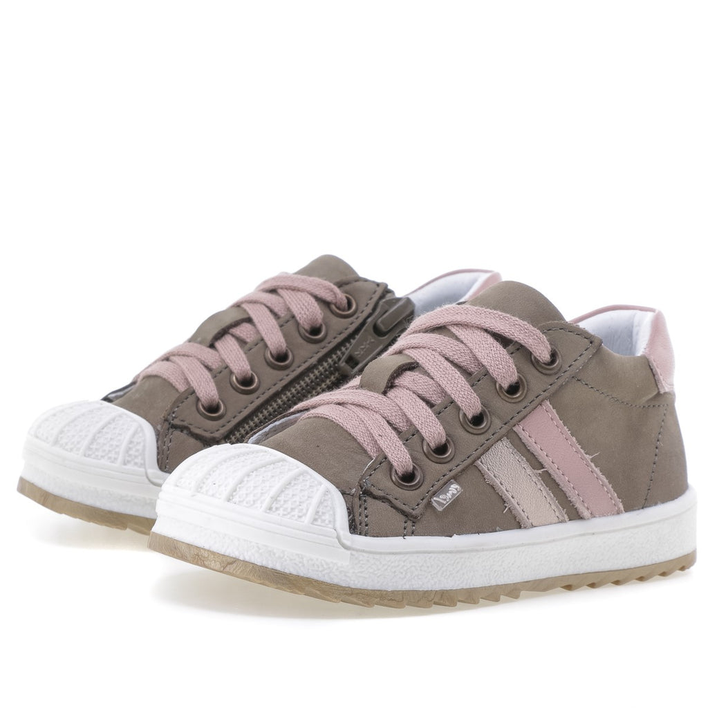 (2627A-27/2628A-27) Low Bumper Trainers khaki with Zipper - MintMouse (Unicorner Concept Store)