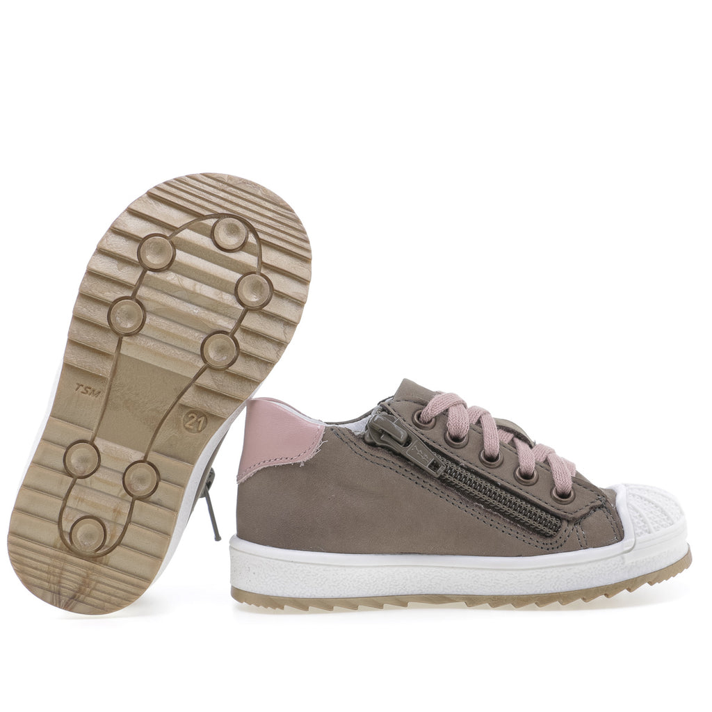 (2627A-27/2628A-27) Low Bumper Trainers khaki with Zipper - MintMouse (Unicorner Concept Store)