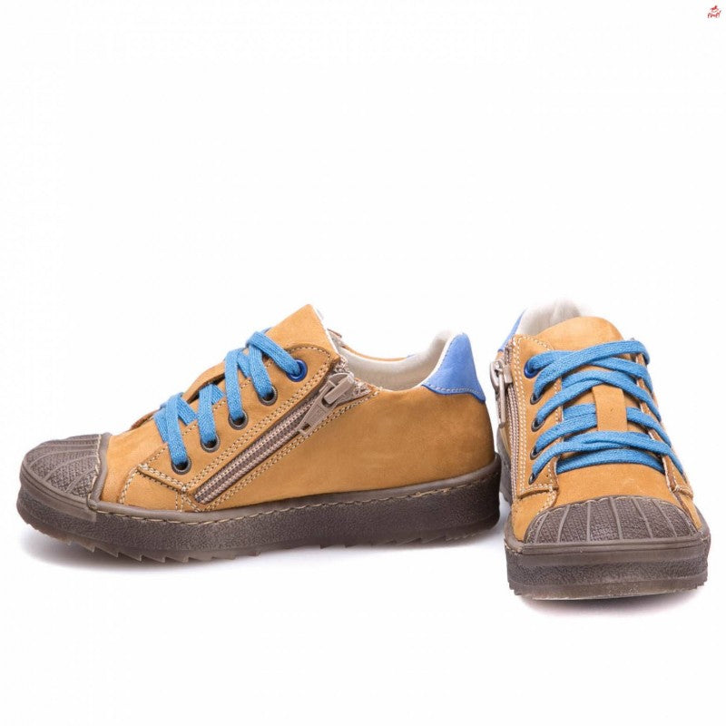 (2627A-17 / 2628A-17) Low Bumper Trainers Mustard Blue with Zipper - MintMouse (Unicorner Concept Store)