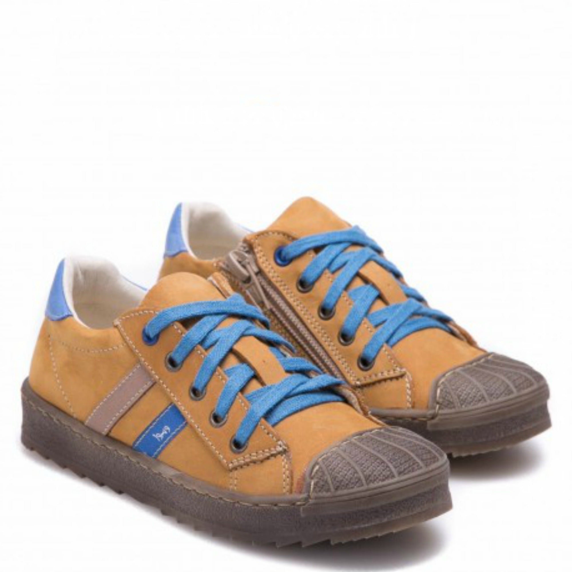 (2627A-17 / 2628A-17) Low Bumper Trainers Mustard Blue with Zipper - MintMouse (Unicorner Concept Store)